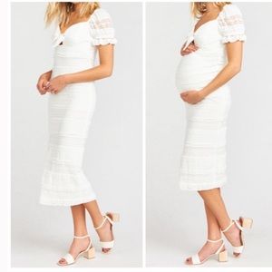 Show Me Your MuMu Honey Bun Midi Dress, M